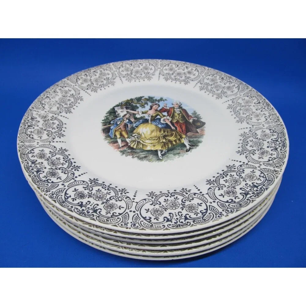 The Sebring Pottery Co. Chantilly Set Of 6 Vintage 10